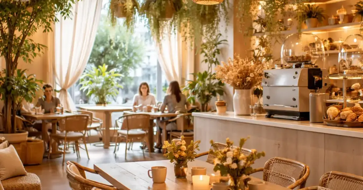 aesthetic café atmosphere, café aesthetics, cozy café atmosphere, aesthetic café decor