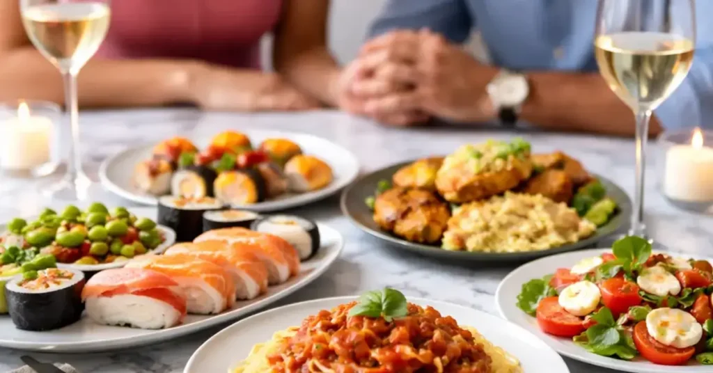 best dishes for a first date, best first date dishes, non messy date food, easy to eat dinner date ideas