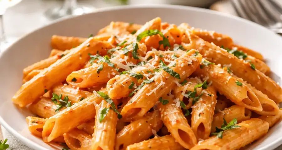 1. Pasta with a Smooth Sauce (Penne or Fettuccine)