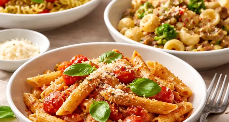 1. Pasta with Short Shapes (Penne, Fusilli, or Orecchiette)