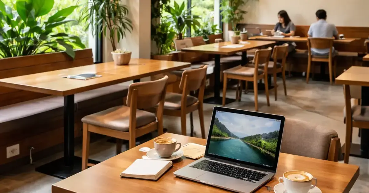 best tables for working remotely at Kooky Plate KL, remote work cafe Kuala Lumpur, quiet corners Kooky Plate, best tables Kooky Plate KL