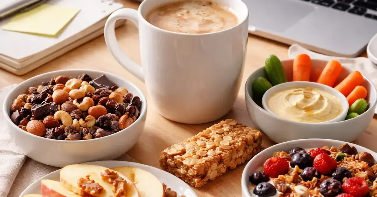 caffeine and snack combos, caffeine snack combos, 2-hour work session snacks, productivity caffeine pairings