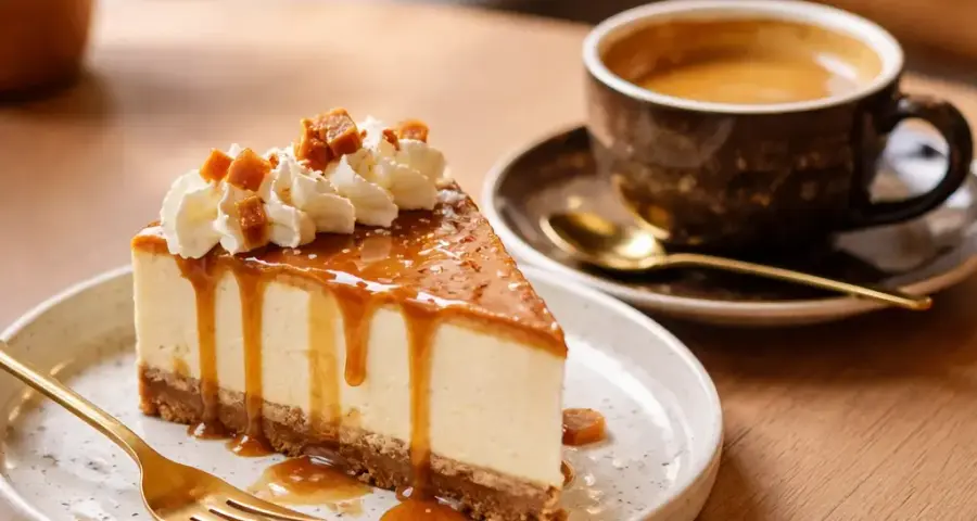 Pairing 1: Salted Caramel Cheesecake and Espresso