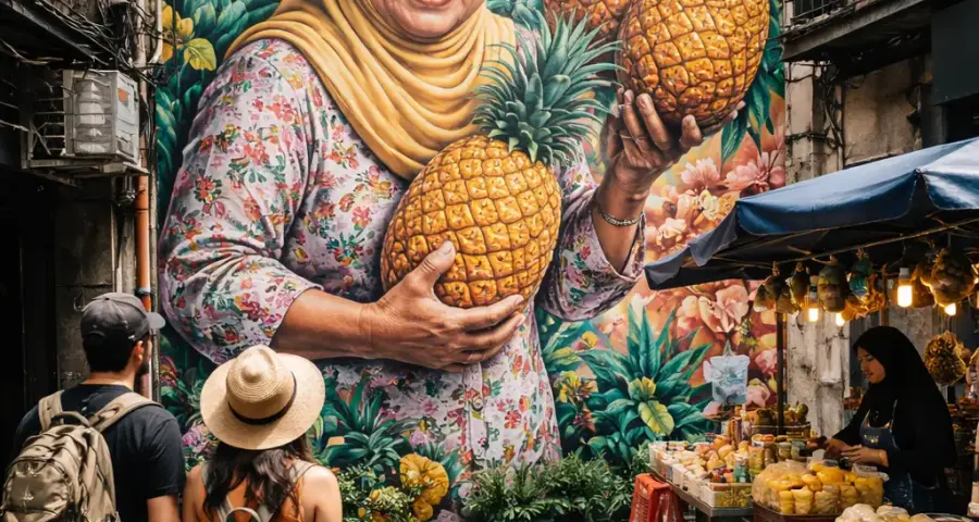Stop 1: The Pineapple Lady (Jalan Haji Hussein 2)