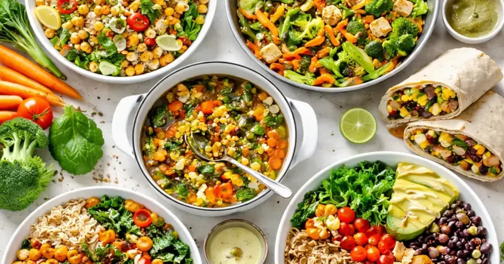 high-fiber meals, vegetable-heavy dishes, benefits of fiber