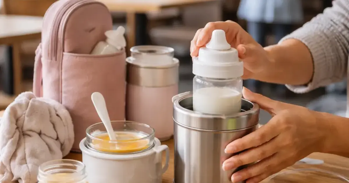 How to Warm Up Baby Bottles or Baby Food at the Cafe, warm baby bottle cafe, heat baby food cafe, baby bottle warming tips cafe