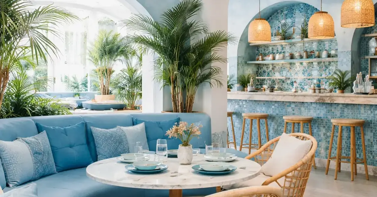 Kooky Plate KL ocean blue aesthetic, Kooky Plate KL, Ocean Blue aesthetic interior design