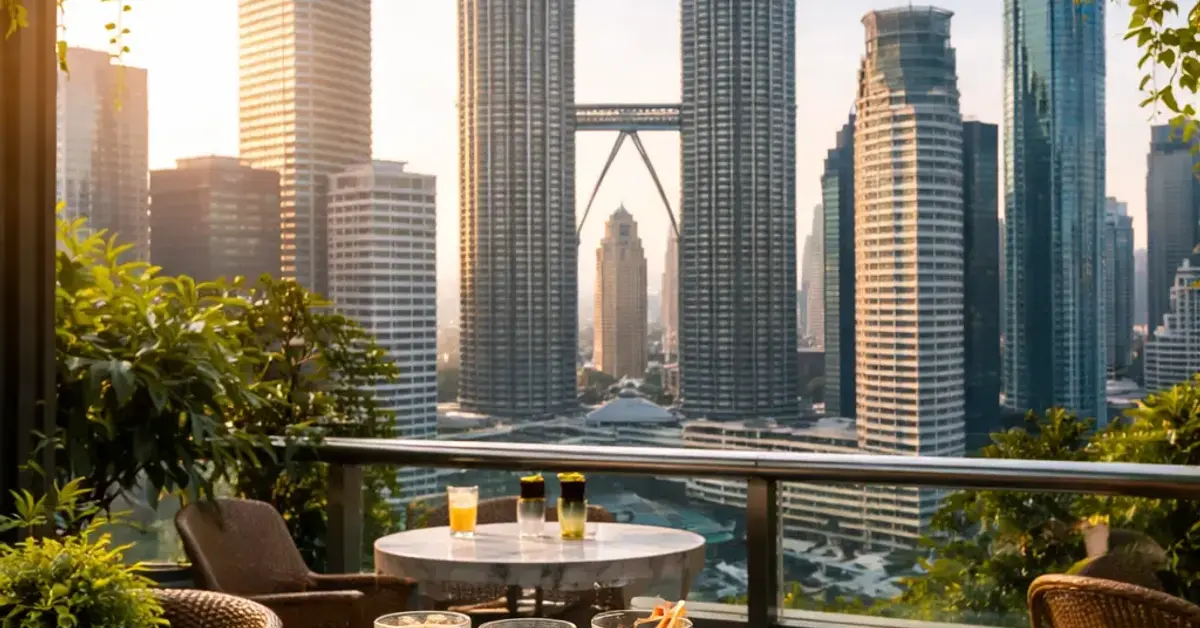 Kooky Plate KL Petronas Towers view, Kooky Plate KL, Petronas Twin Towers view cafe, Kuala Lumpur cafe with view