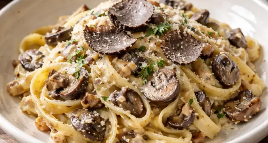 1. Truffle Mushroom Pasta