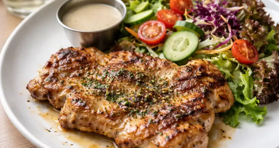 1. Grilled Chicken Chop – Swap Fries for Side Salad