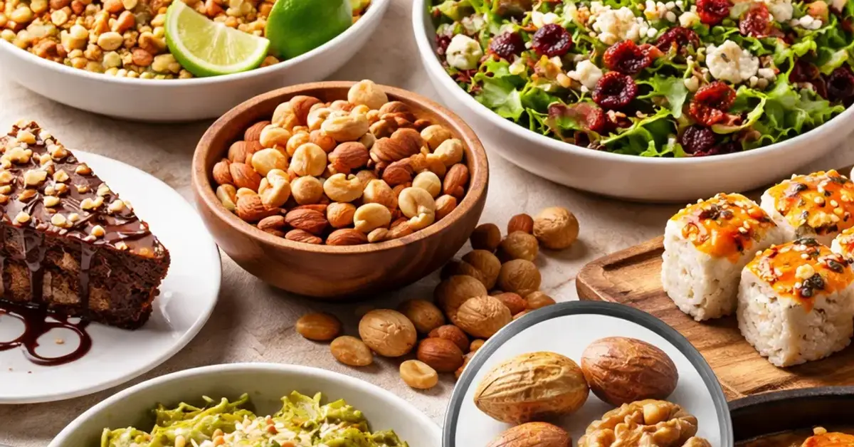 Nut Allergy Guide, nut allergy, dishes with nuts, nut cross-contamination risk