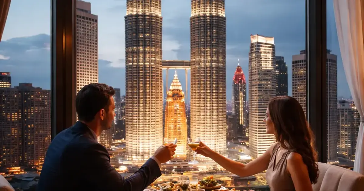 Petronas Twin Towers view from your table, Petronas Twin Towers photography, how to capture Petronas Twin Towers from table