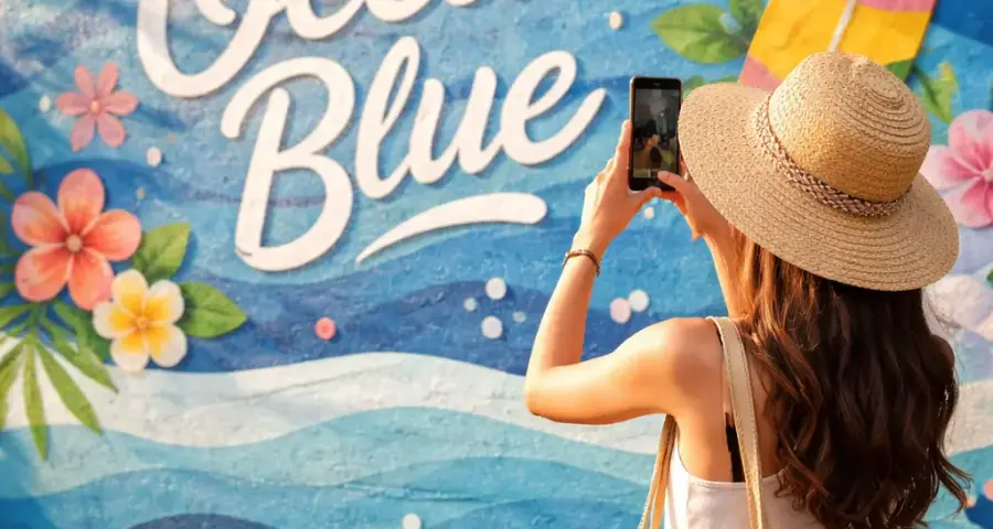 Why Timing Matters So Much When photographing Kooky Plate KL ’s Ocean Blue Wall