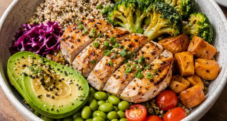 1. Grilled Chicken Buddha Bowl