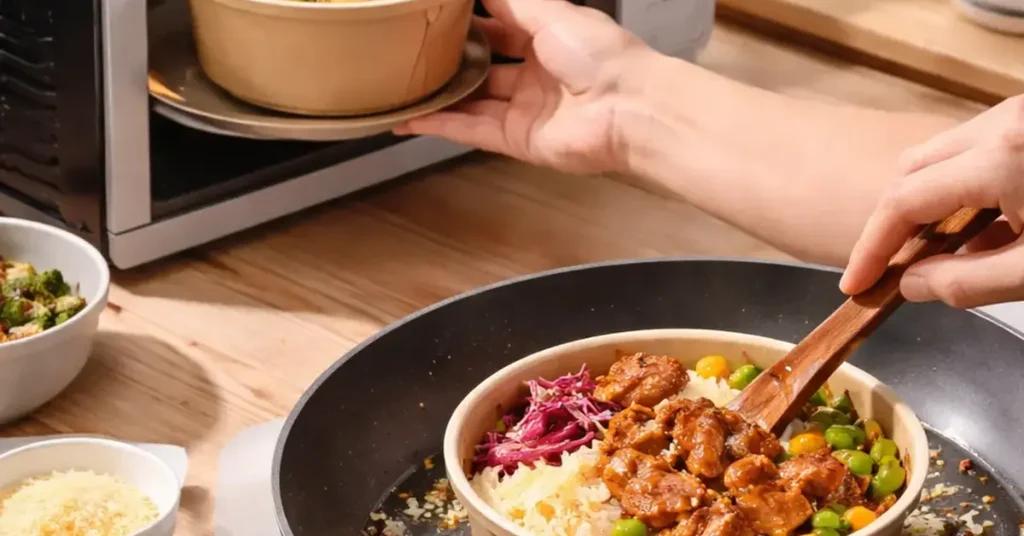 reheating Kooky Plate KL pasta rice bowls, reheat pasta, reheat rice bowls, Kooky Plate KL leftovers