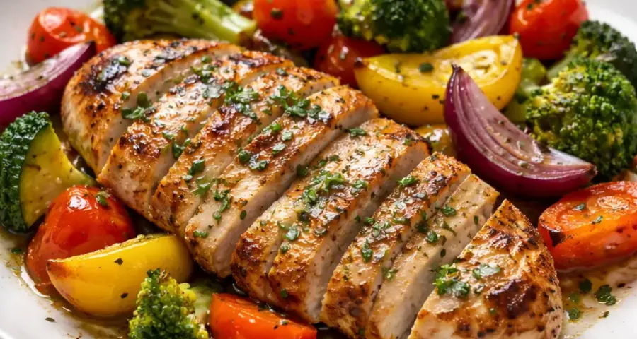 1. Grilled Chicken with Roasted Vegetables